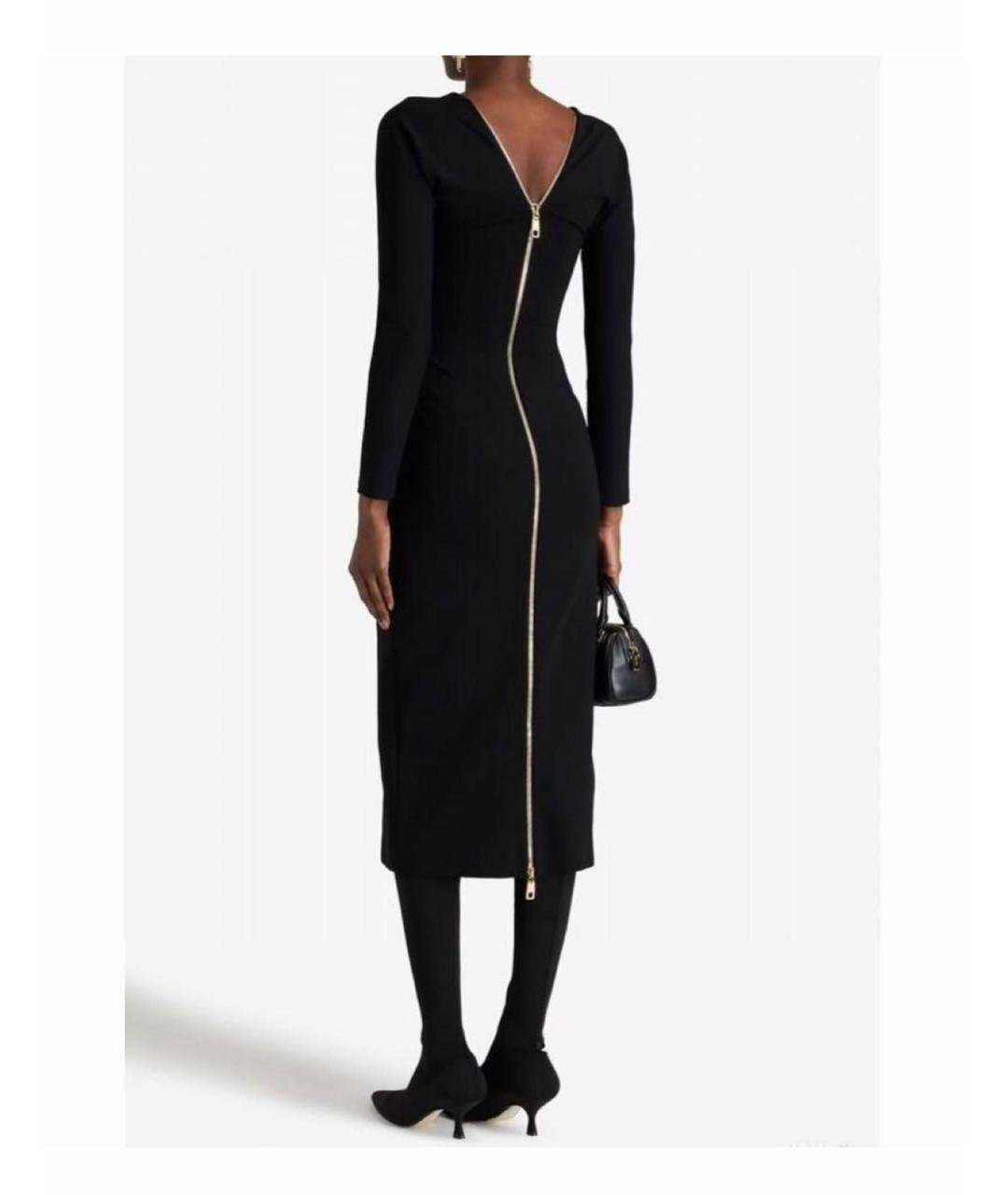 DOLCE&GABBANA Черное вискозное повседневное платье, фото 3
