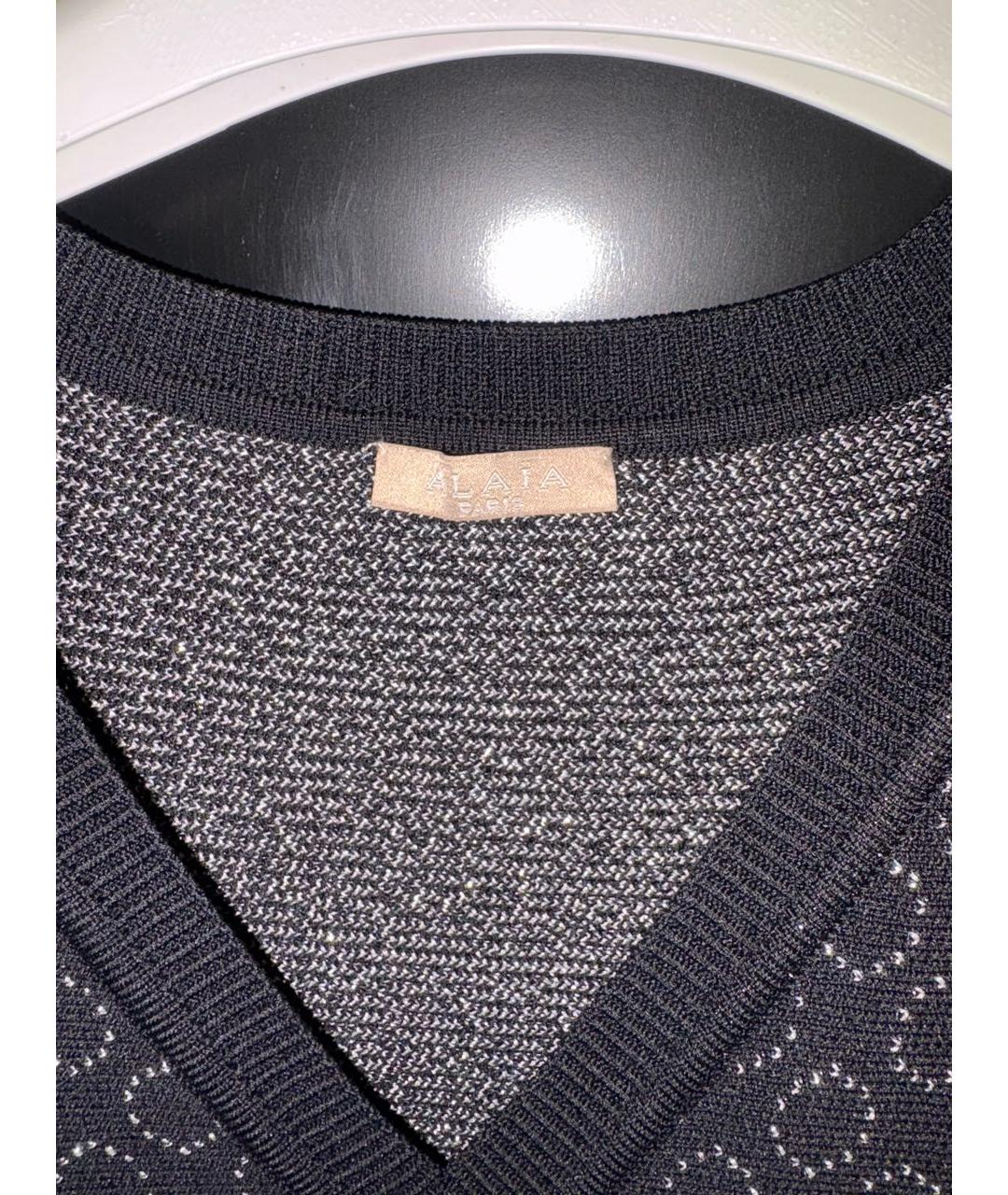 ALAIA Черное вискозное вечернее платье, фото 3