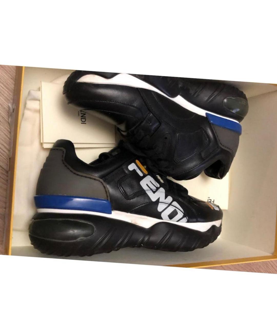 FENDI Мульти кожаные кроссовки, фото 6