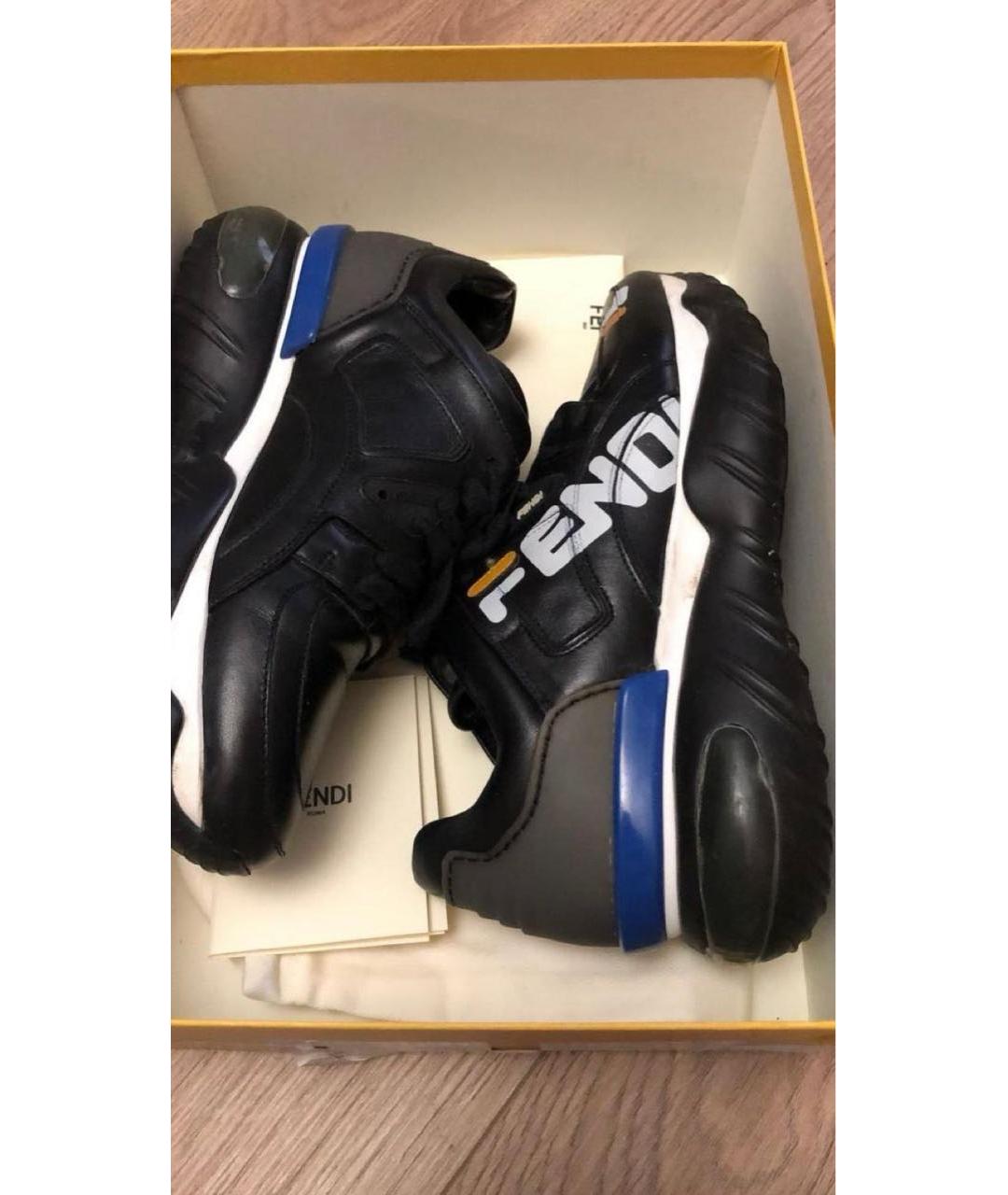 FENDI Мульти кожаные кроссовки, фото 5