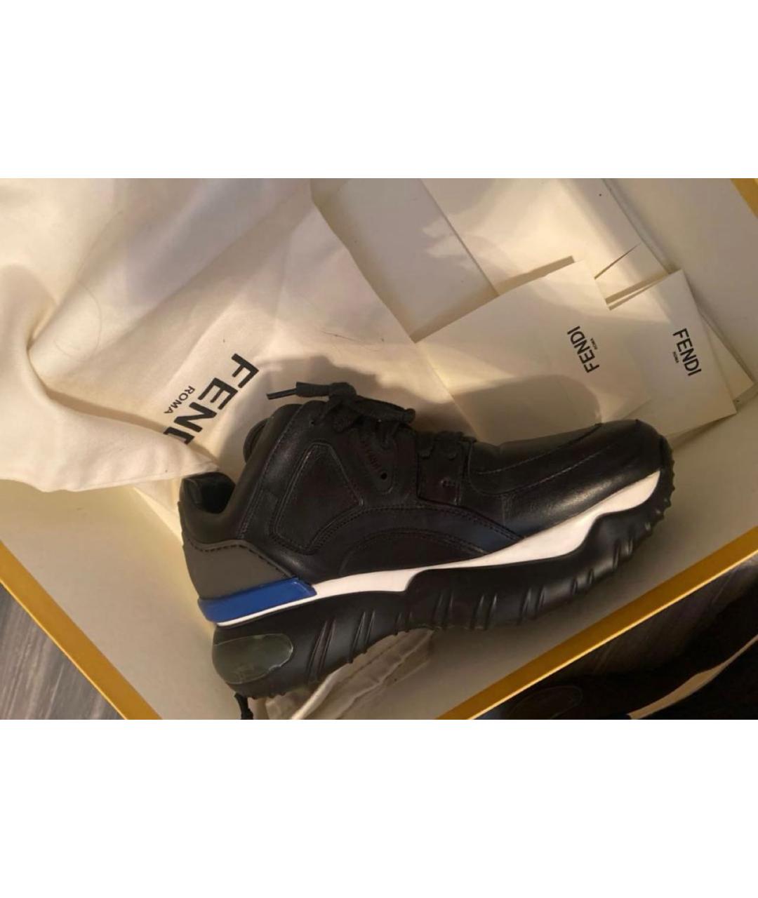 FENDI Мульти кожаные кроссовки, фото 3