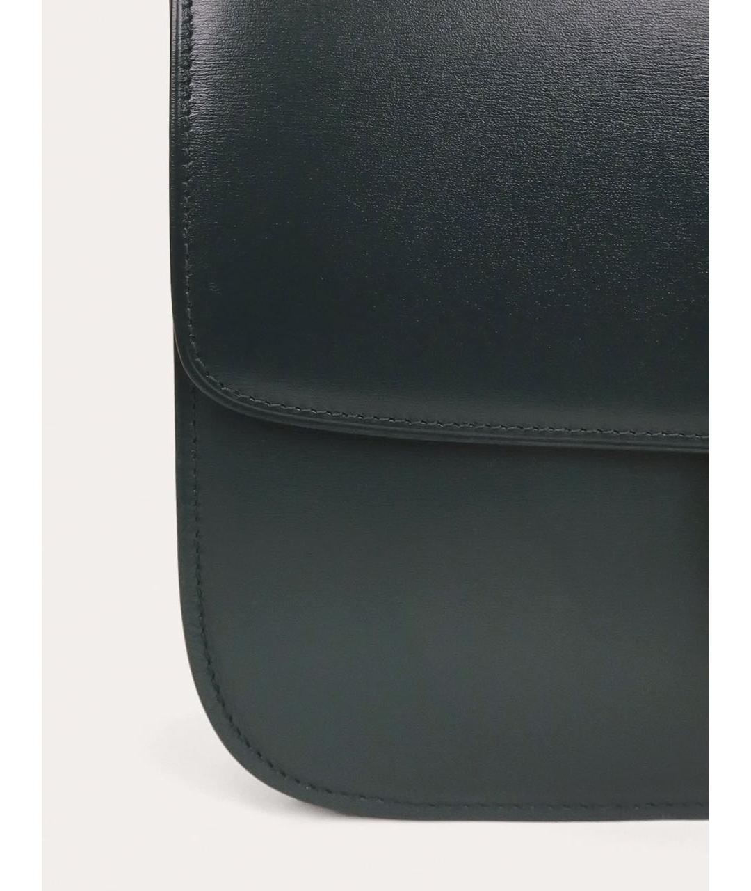 CELINE Зеленая кожаная сумка через плечо, фото 8