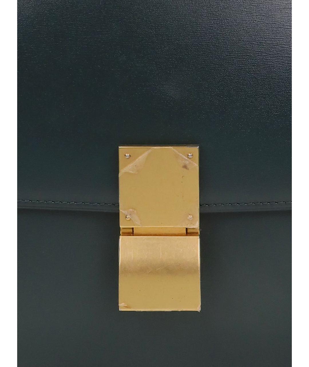 CELINE Зеленая кожаная сумка через плечо, фото 7