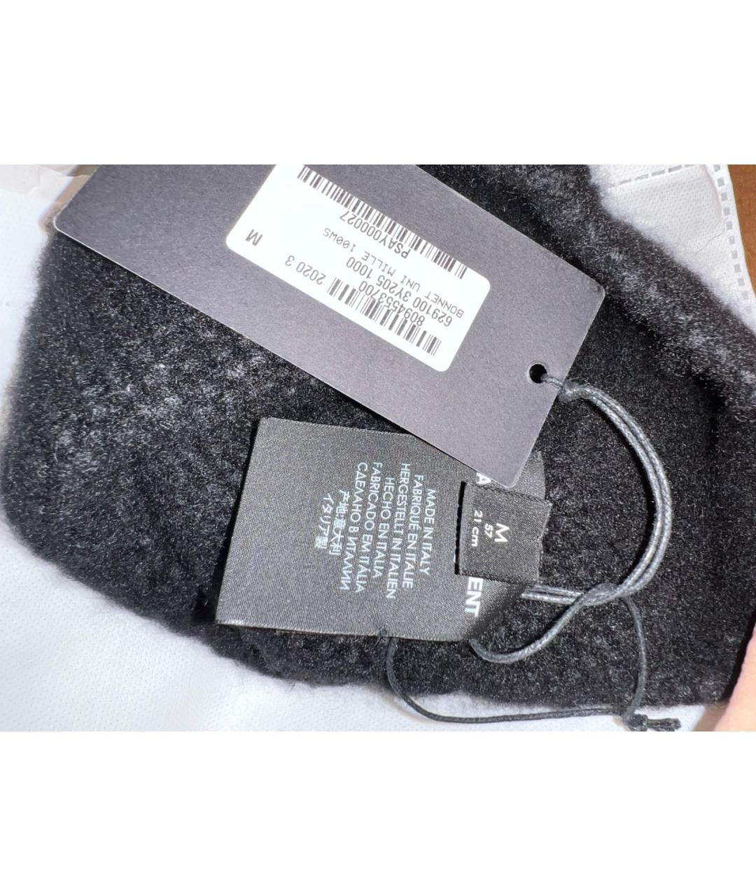 SAINT LAURENT Черная шерстяная шапка, фото 4