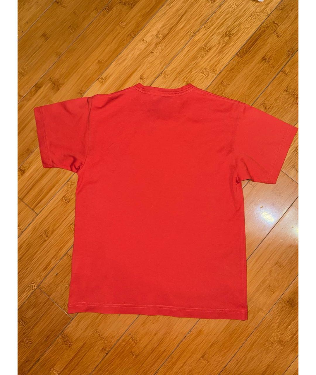 ACNE STUDIOS Оранжевая хлопковая футболка, фото 2