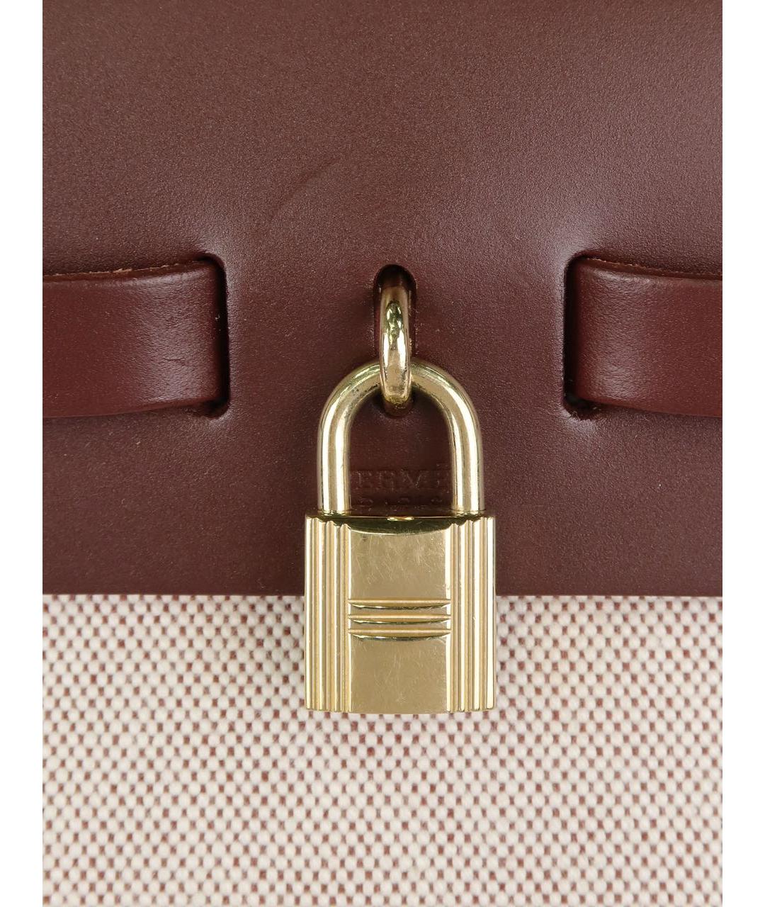 HERMES Коричневая кожаная сумка через плечо, фото 5