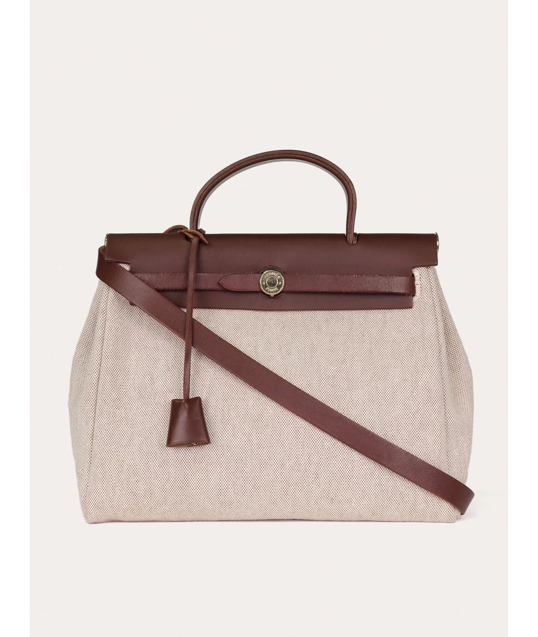 HERMES Коричневая кожаная сумка через плечо, фото 9