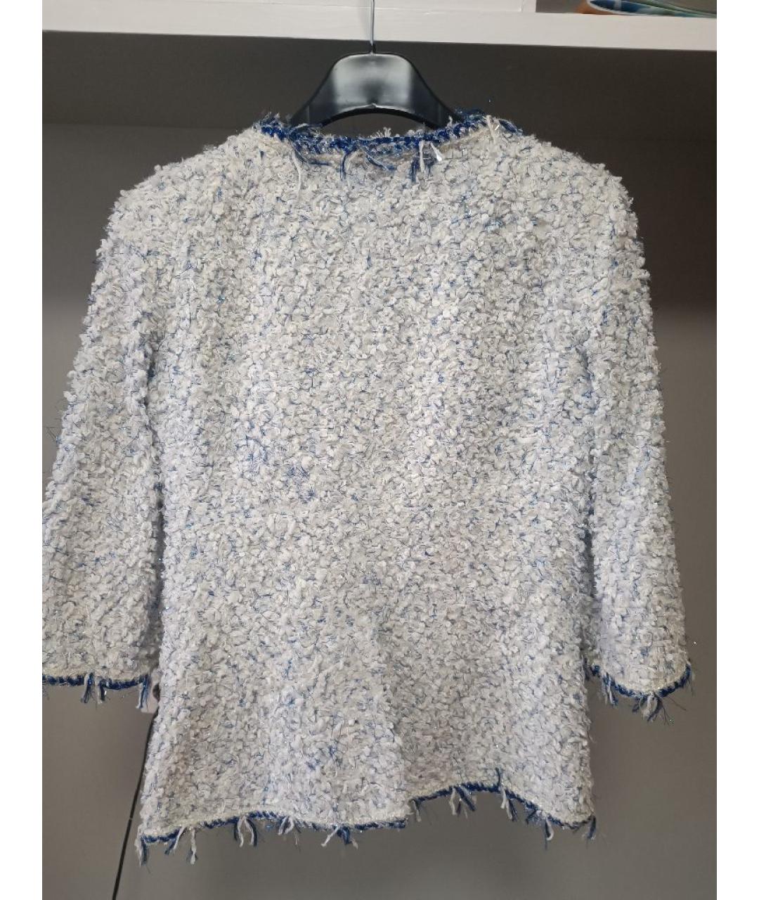 CHANEL Белый полиэстеровый жакет/пиджак, фото 2