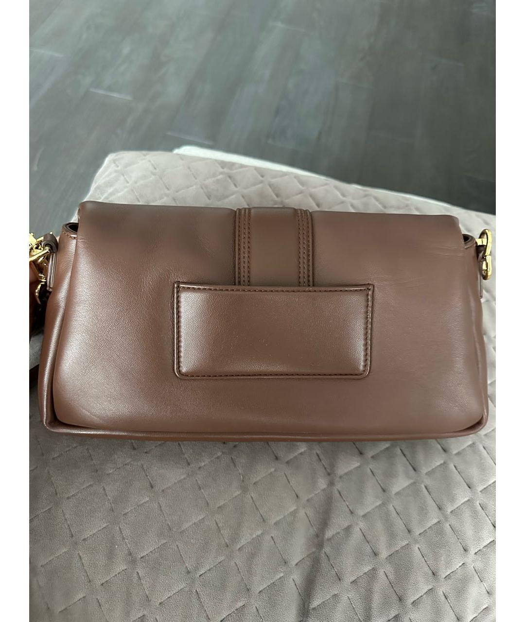 JACQUEMUS Коричневая кожаная сумка через плечо, фото 3