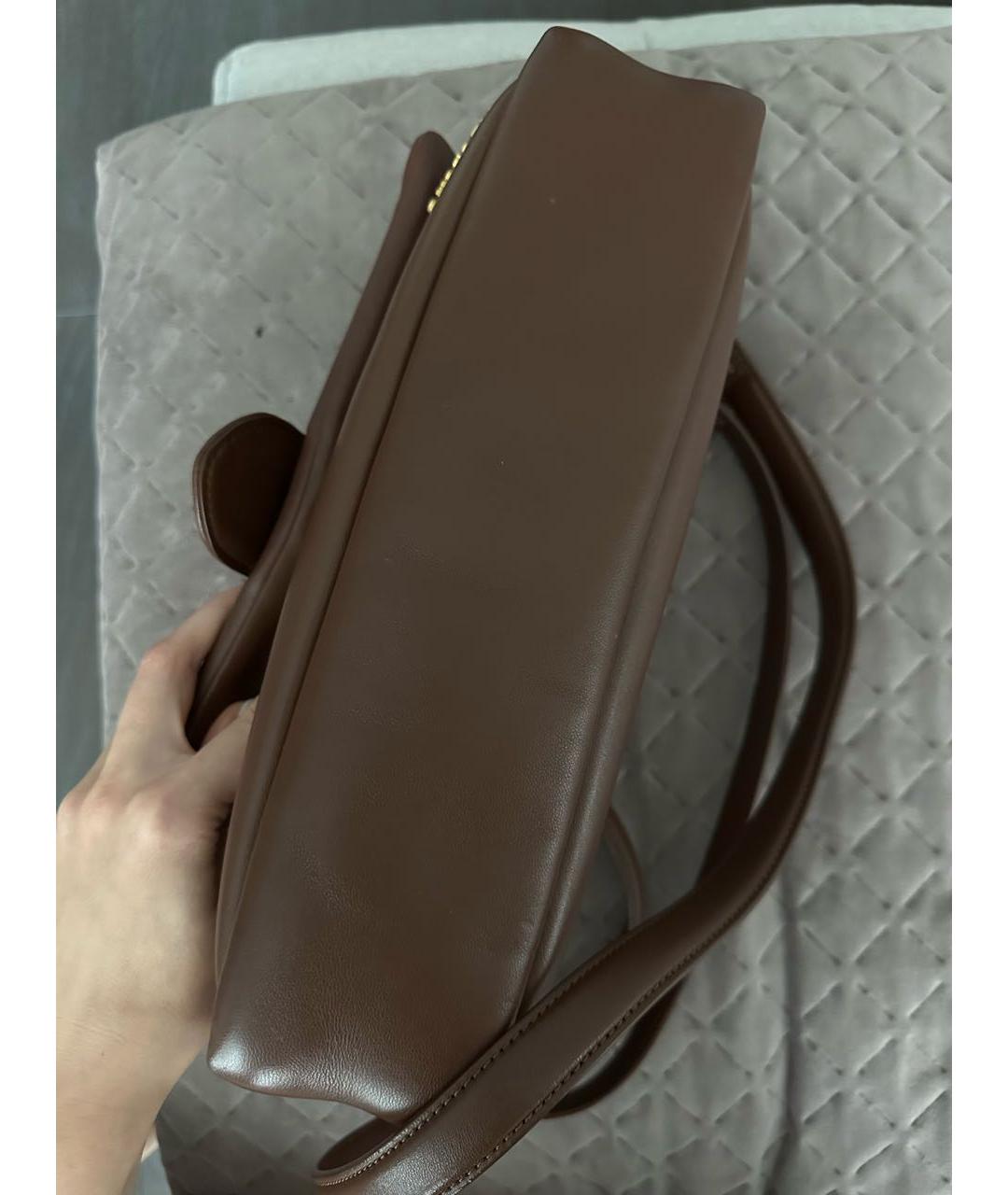 JACQUEMUS Коричневая кожаная сумка через плечо, фото 6