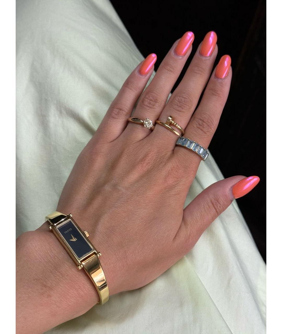 GUCCI Золотые позолоченные часы, фото 5