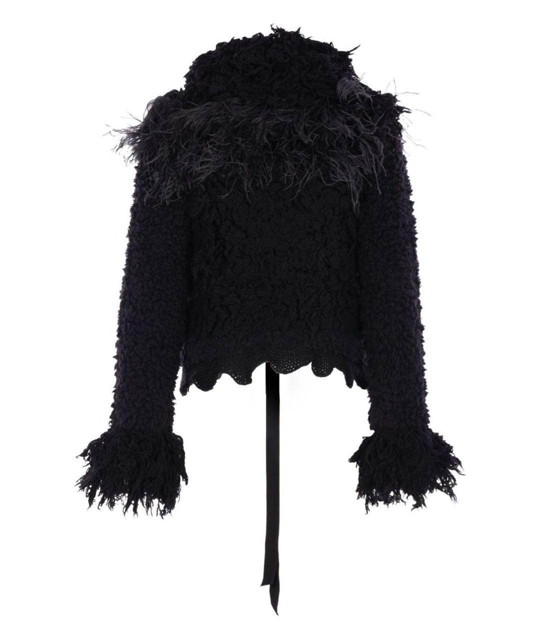 ANN DEMEULEMEESTER Черный шерстяной кардиган, фото 1