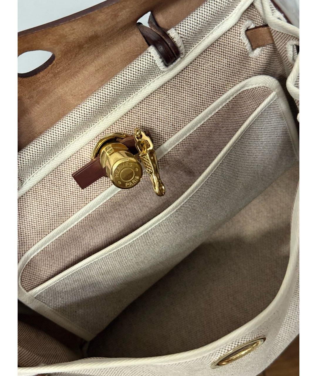 HERMES Коричневая кожаная сумка через плечо, фото 8