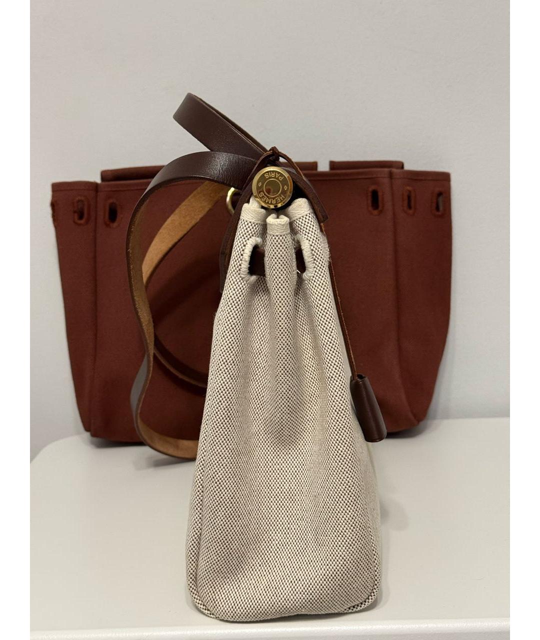 HERMES Коричневая кожаная сумка через плечо, фото 5