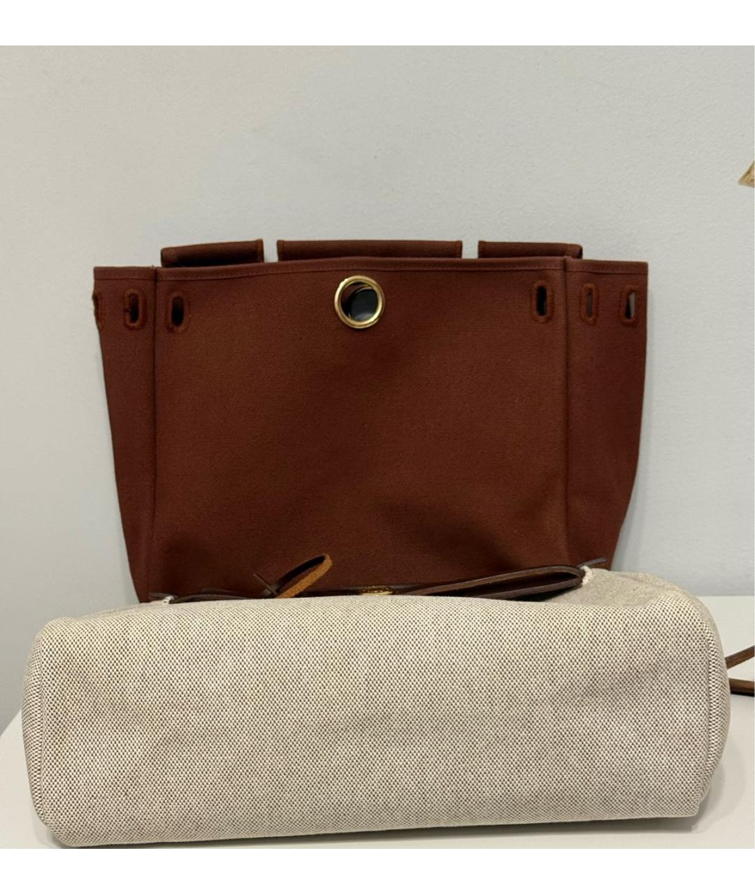 HERMES Коричневая кожаная сумка через плечо, фото 6