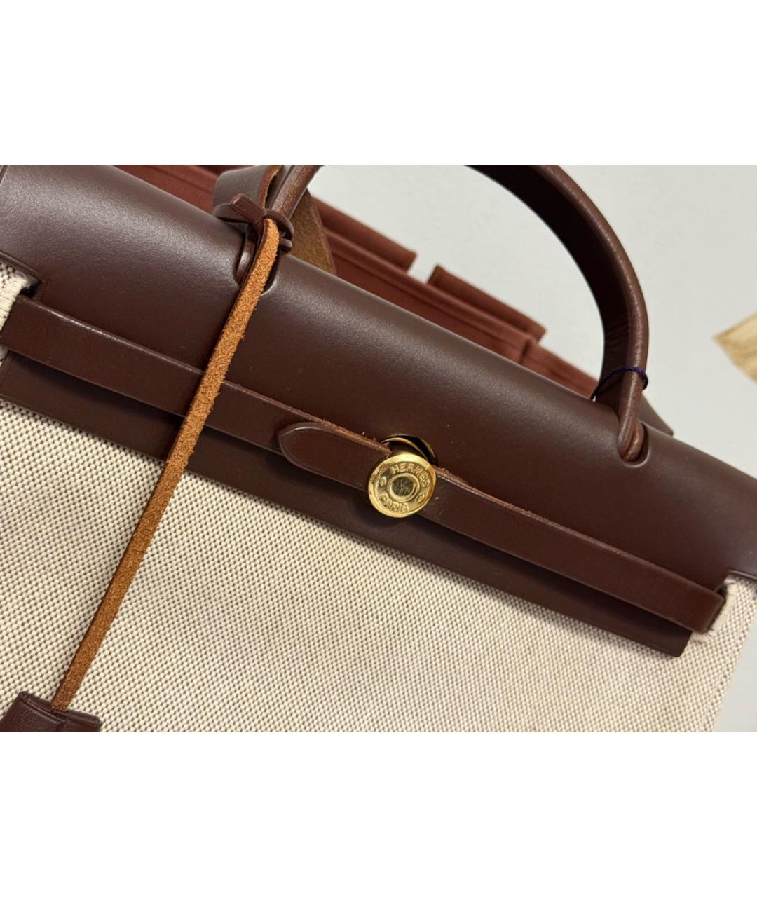 HERMES Коричневая кожаная сумка через плечо, фото 7