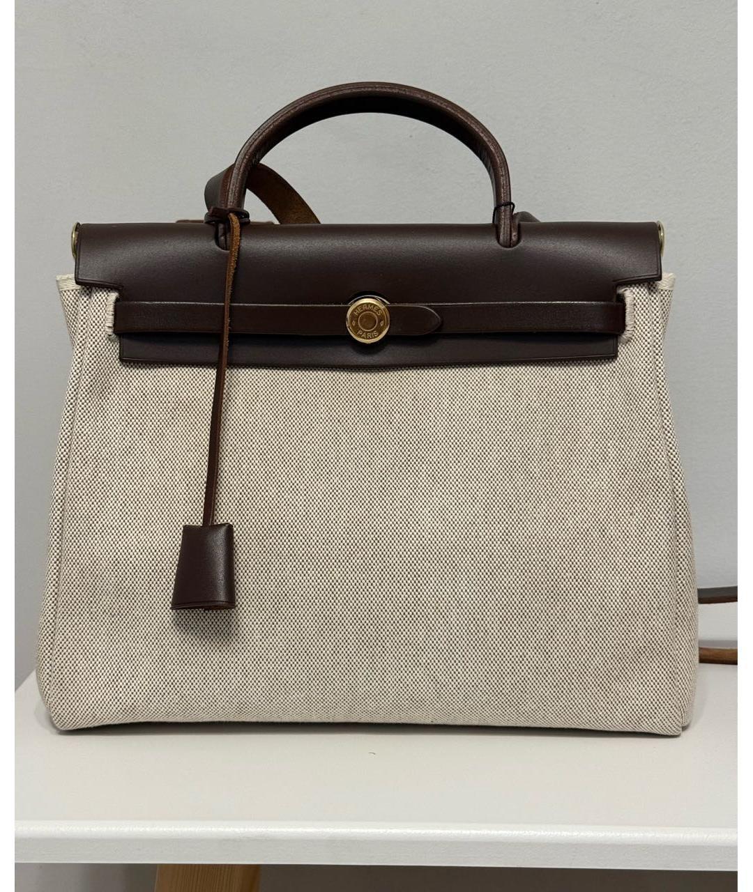 HERMES Коричневая кожаная сумка через плечо, фото 10