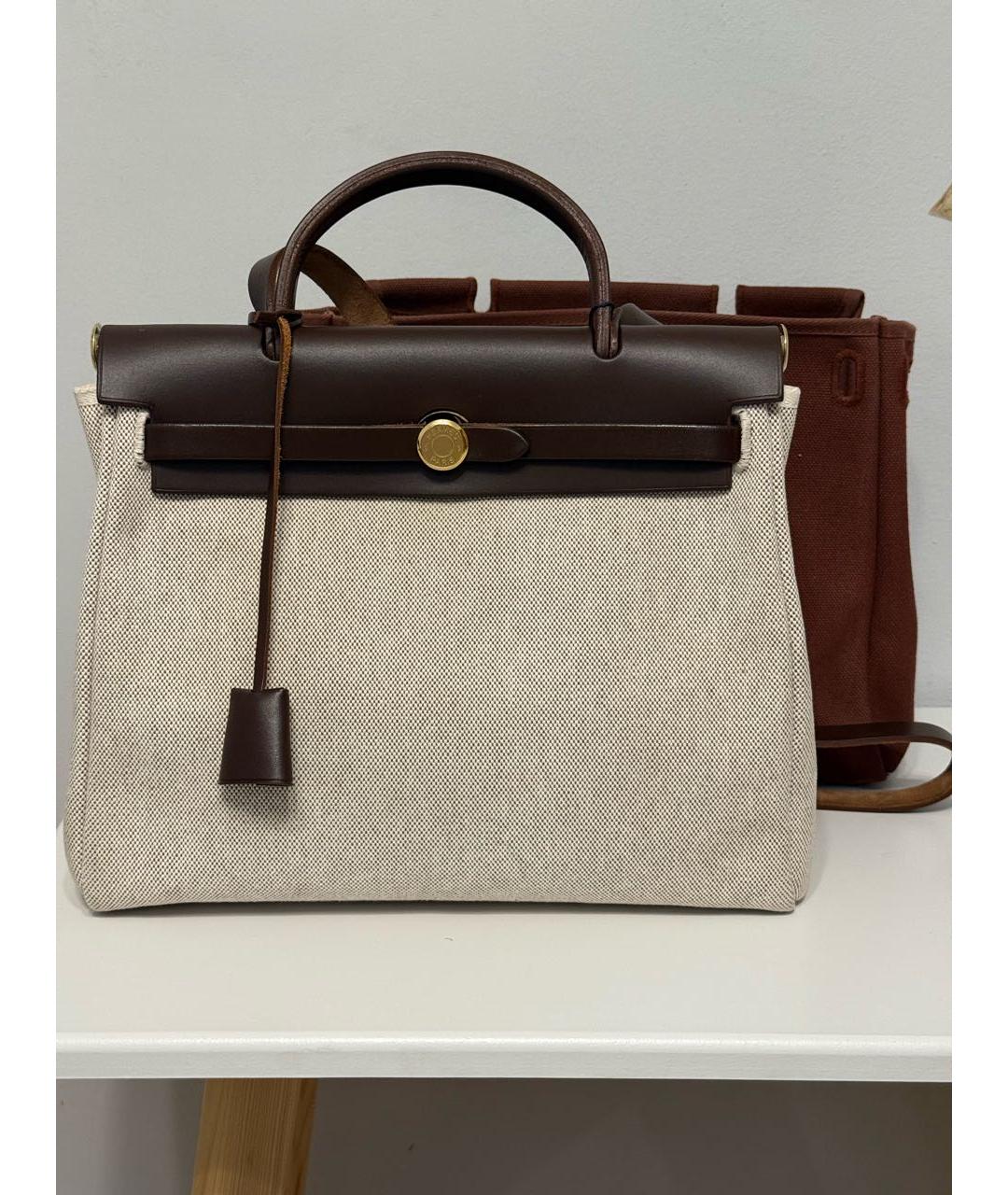 HERMES Коричневая кожаная сумка через плечо, фото 2