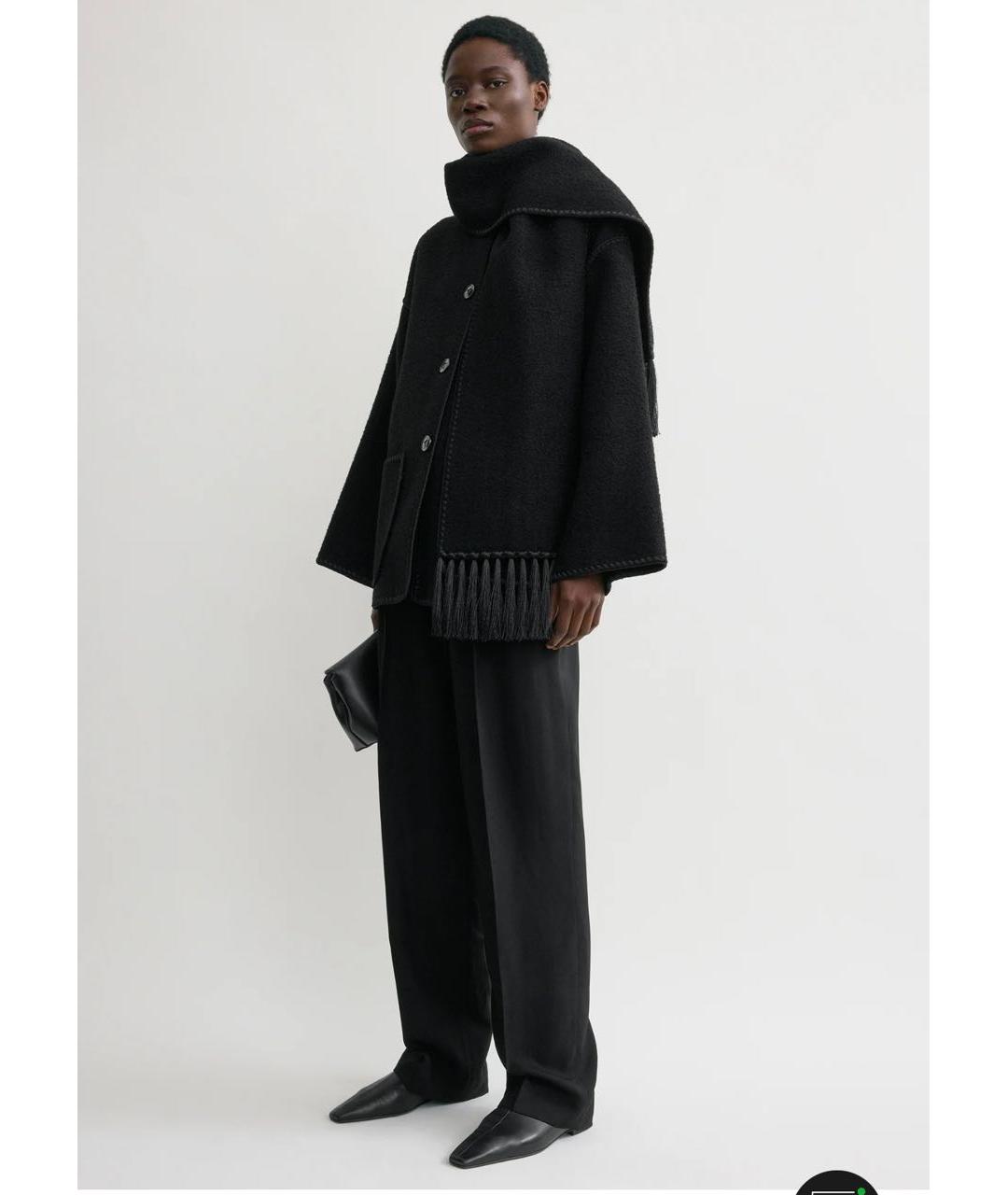 TOTEME Черное шерстяное пальто, фото 4