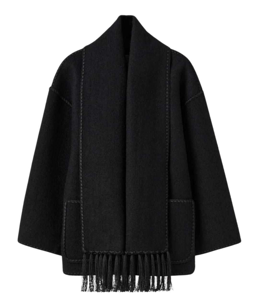 TOTEME Черное шерстяное пальто, фото 1