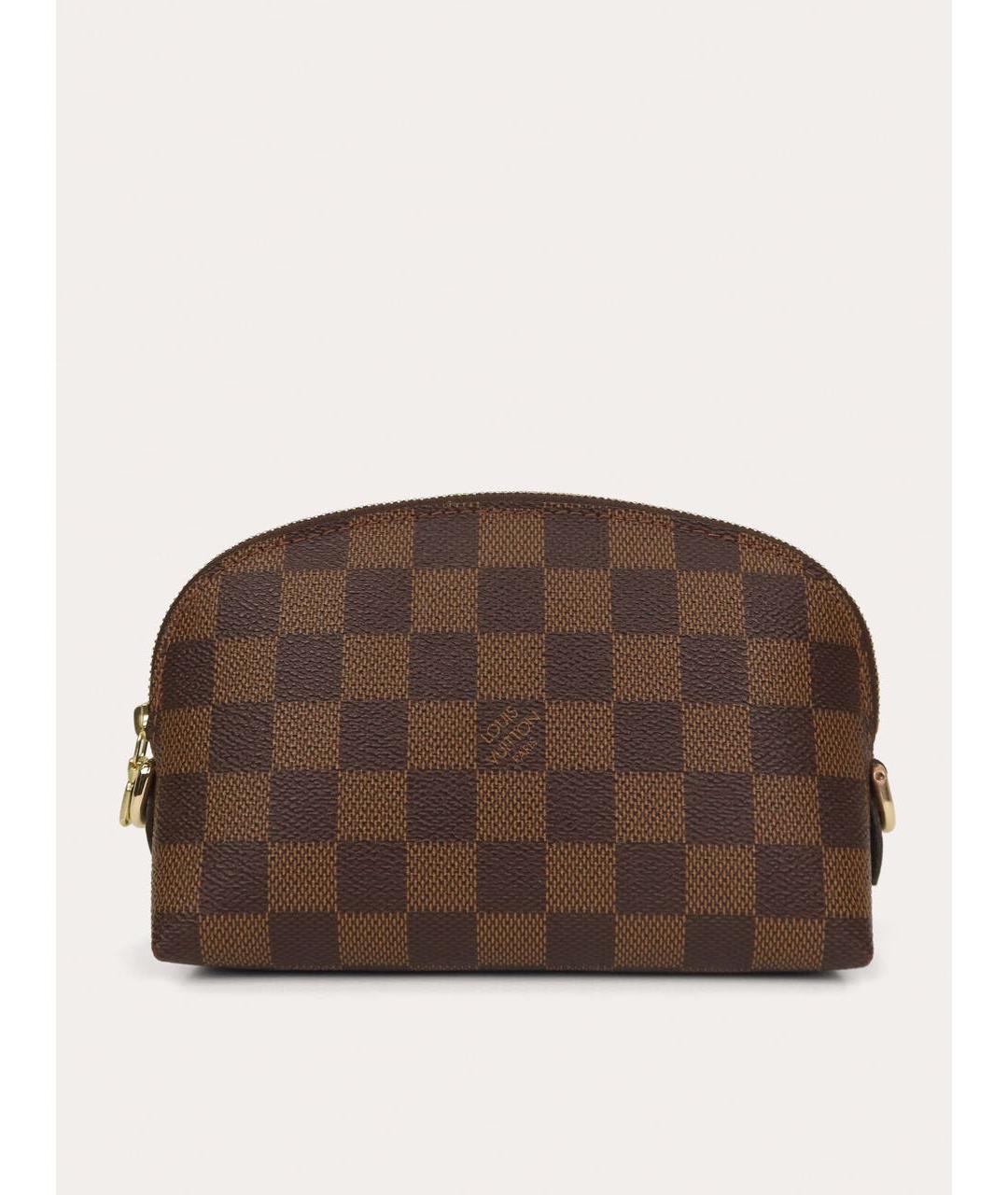 LOUIS VUITTON Коричневая косметичка, фото 8