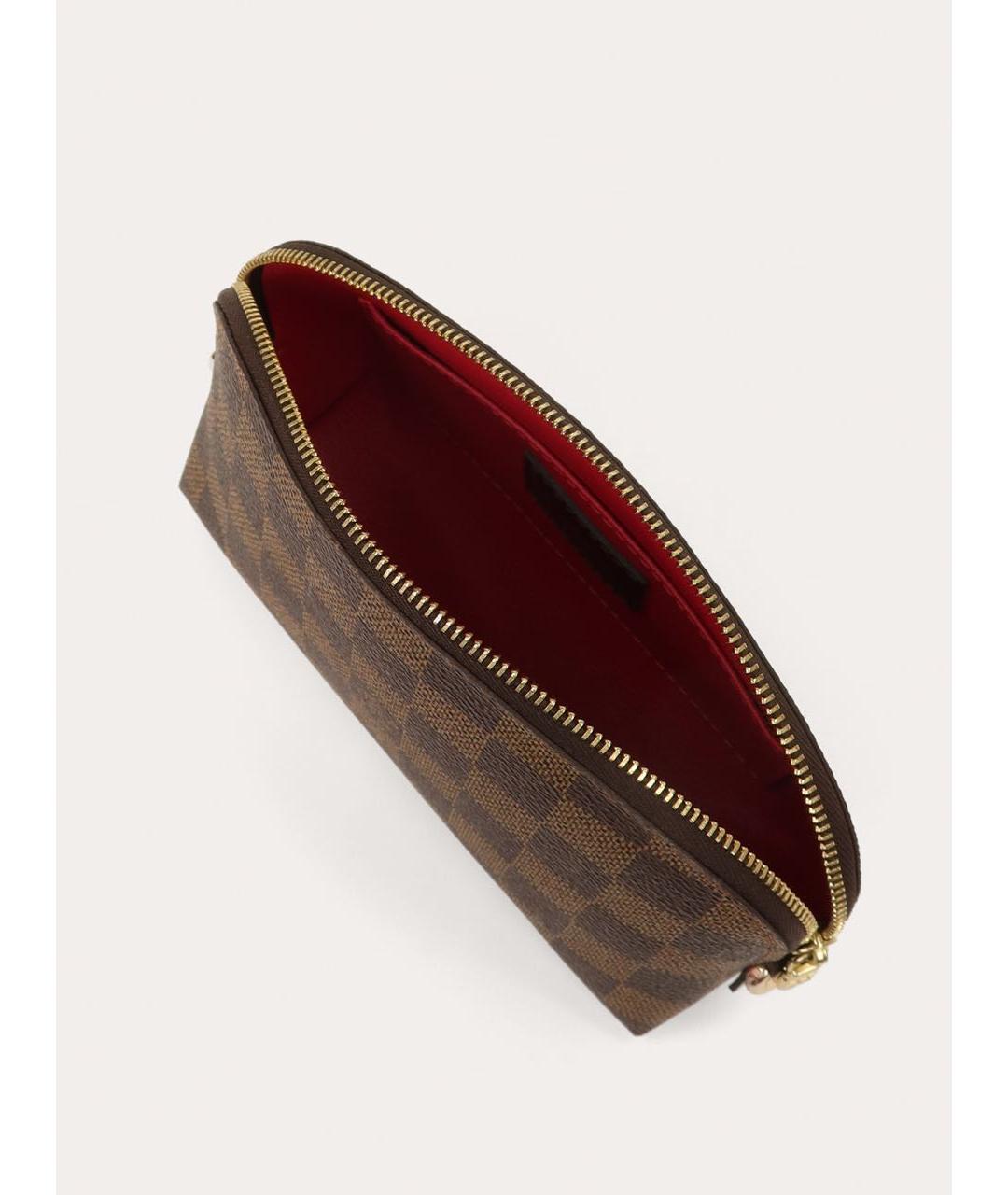 LOUIS VUITTON Коричневая косметичка, фото 4