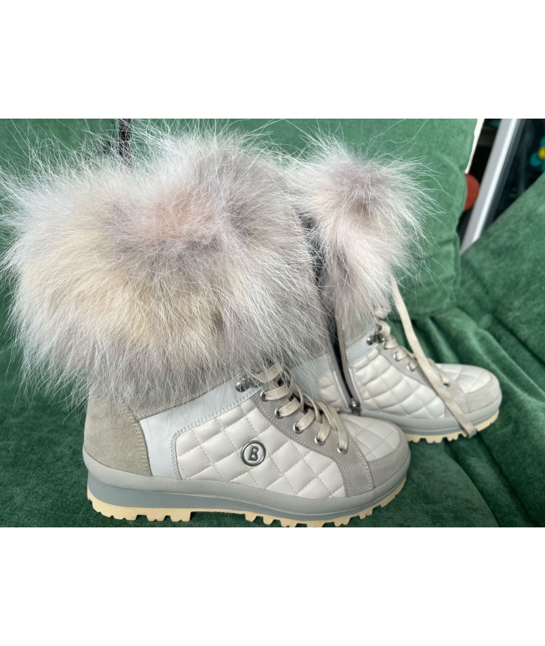 BOGNER Бежевые кожаные ботинки, фото 5