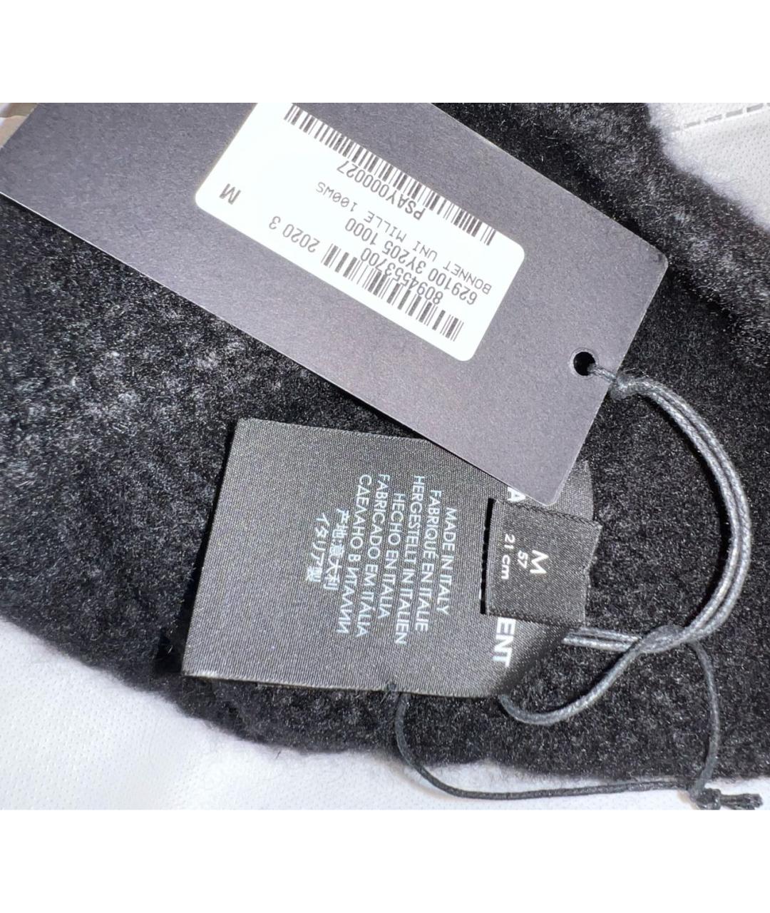 SAINT LAURENT Черная кашемировая шапка, фото 5