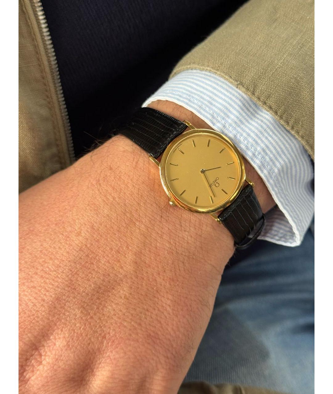 OMEGA Золотые позолоченные часы, фото 2