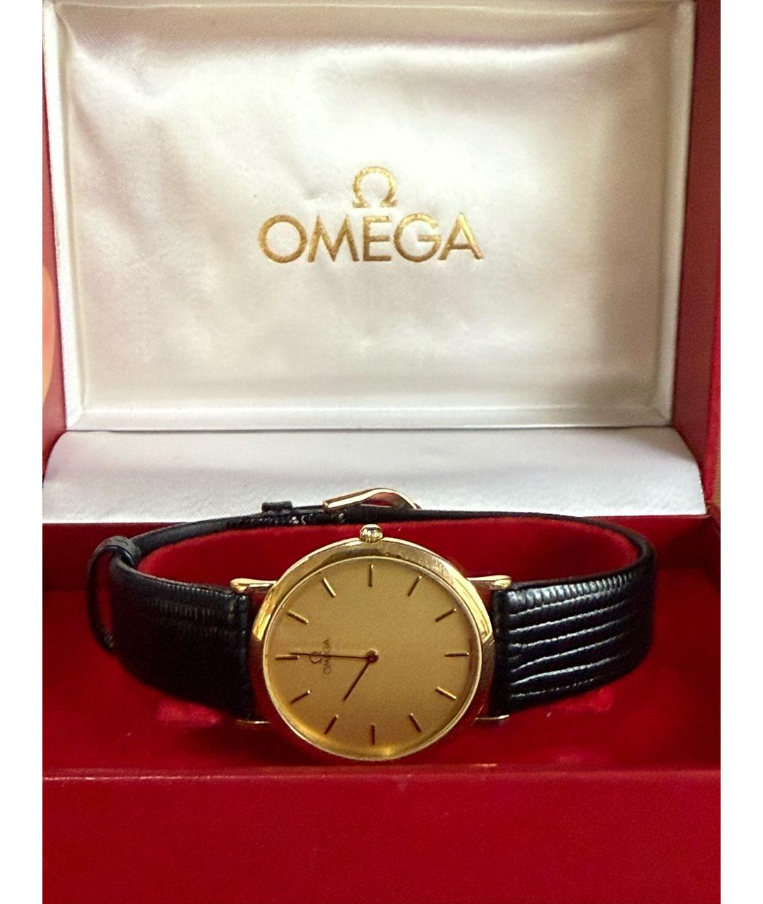 OMEGA Золотые позолоченные часы, фото 7