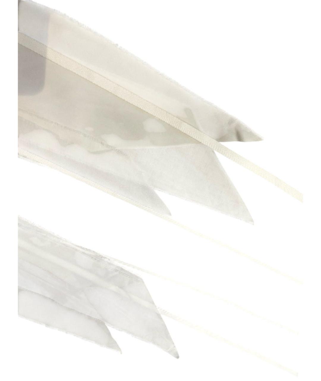 ANN DEMEULEMEESTER Белая хлопковая повязка на голову, фото 4