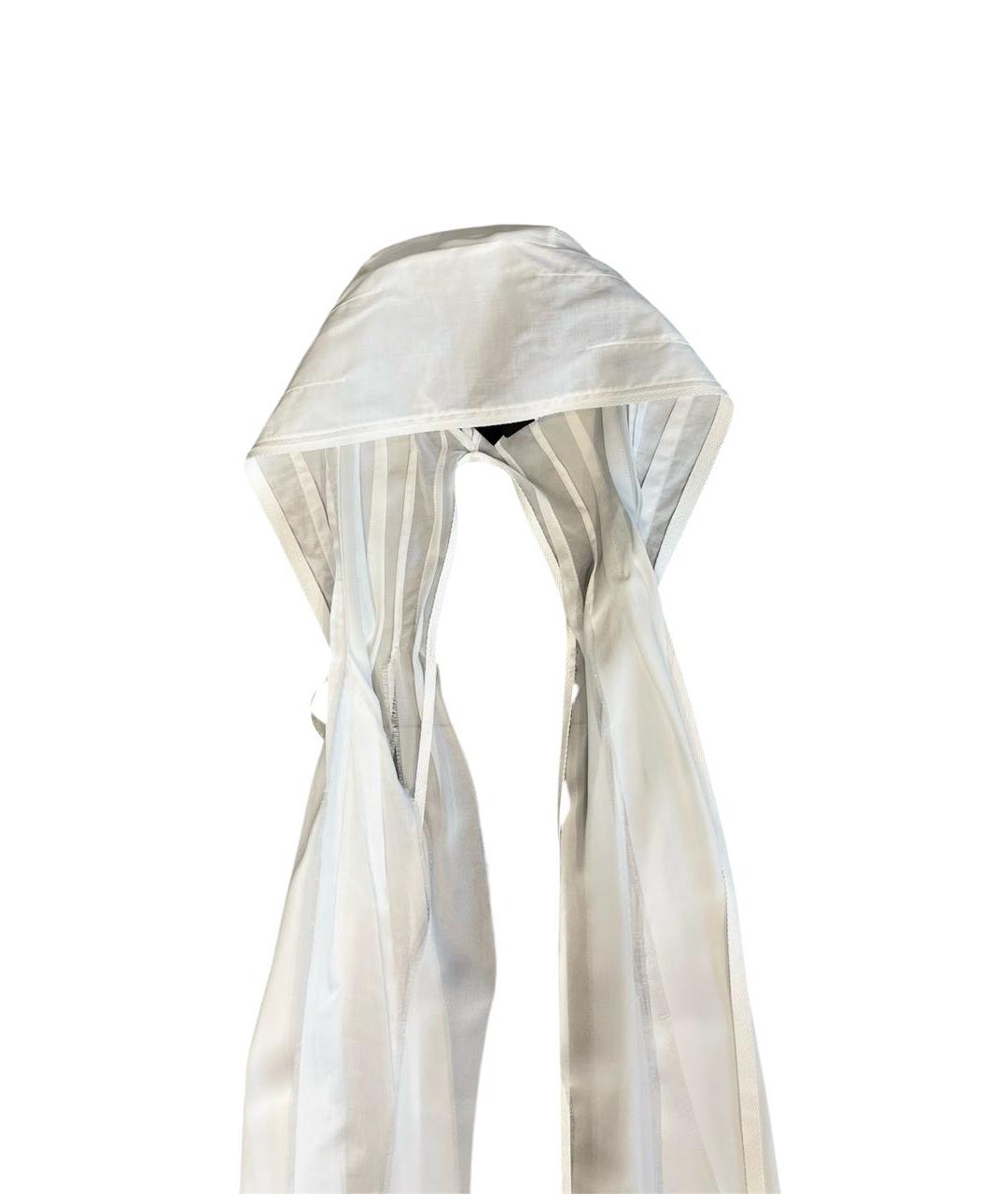 ANN DEMEULEMEESTER Белая хлопковая повязка на голову, фото 2