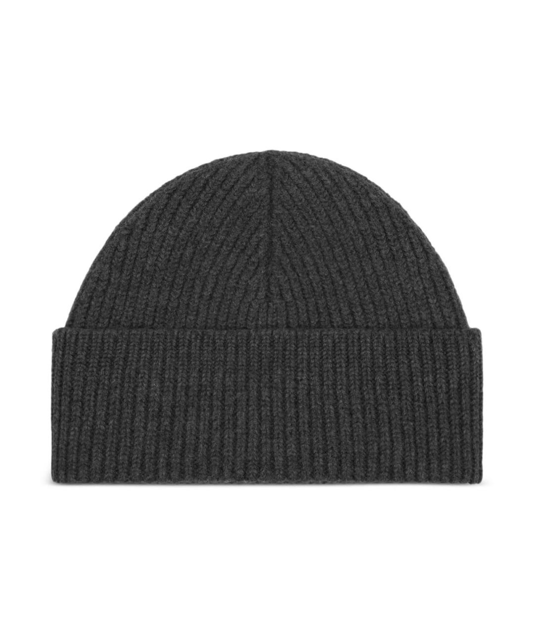 Ami Paris Антрацитовая шерстяная шапка, фото 2