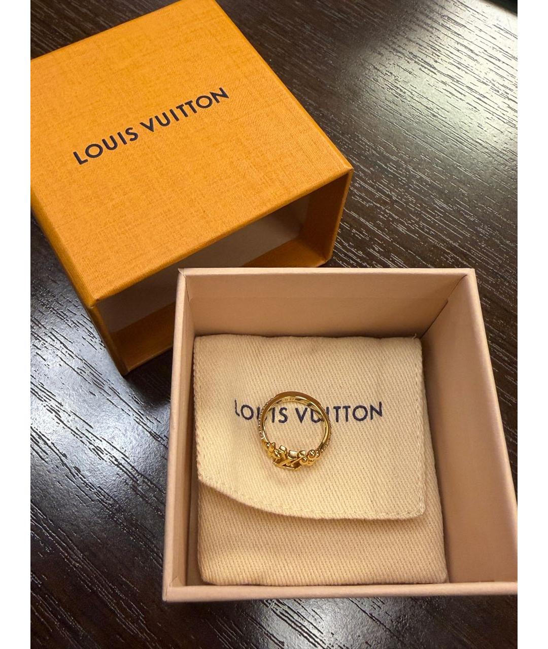 LOUIS VUITTON Золотое металлическое кольцо, фото 3