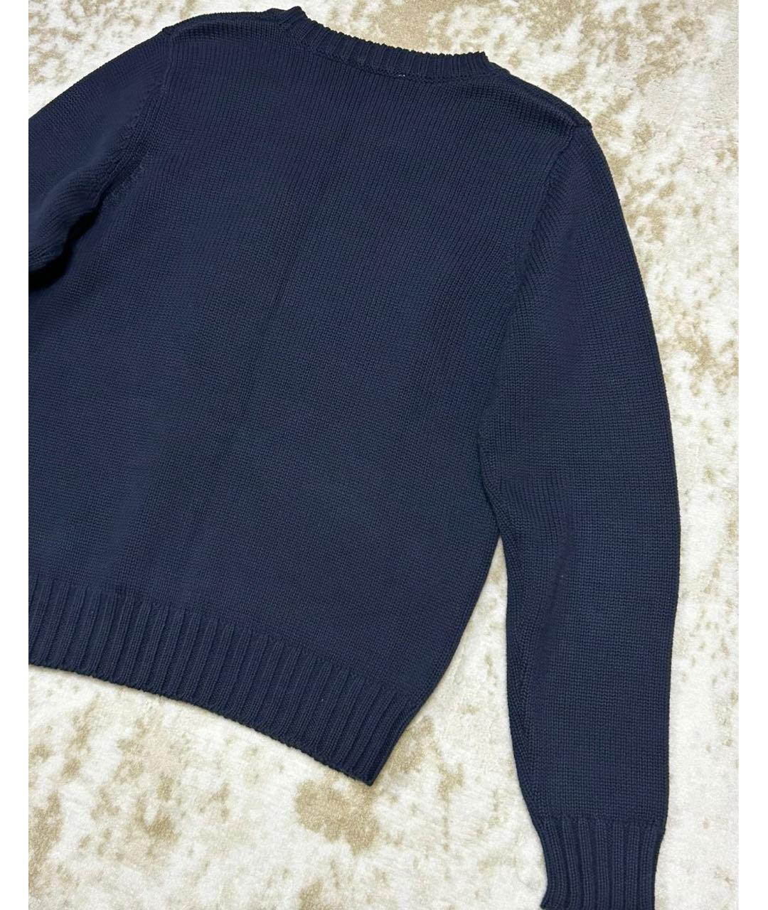 SPORTY AND RICH Темно-синий хлопковый джемпер / свитер, фото 7