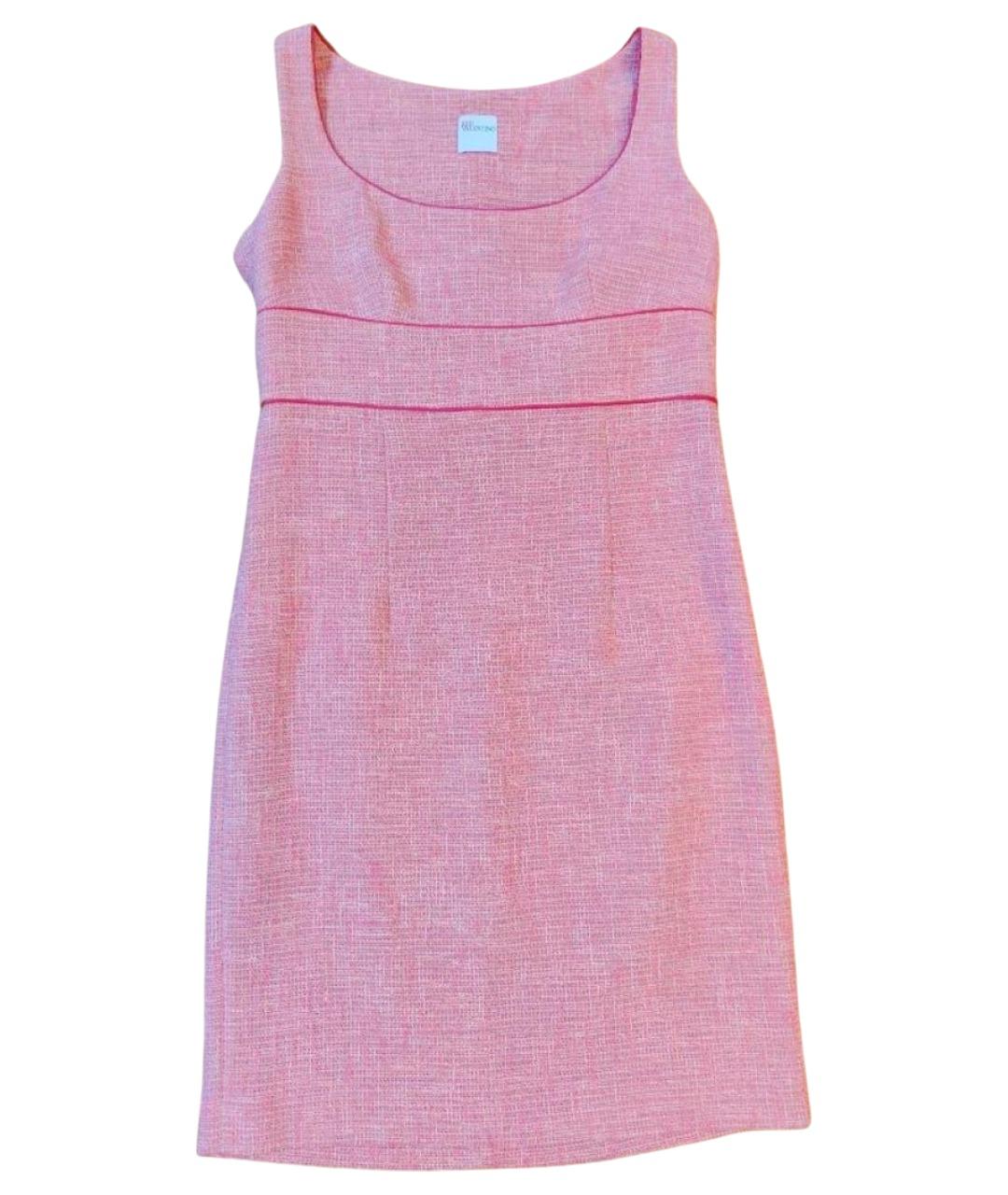 RED VALENTINO Розовое хлопковое коктейльное платье, фото 1