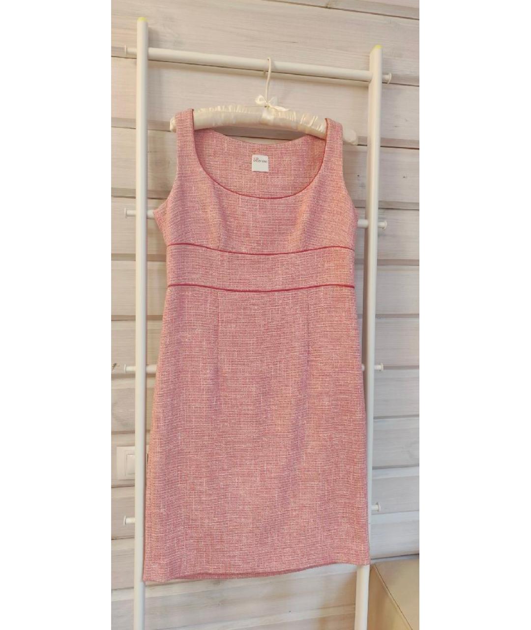 RED VALENTINO Розовое хлопковое коктейльное платье, фото 2