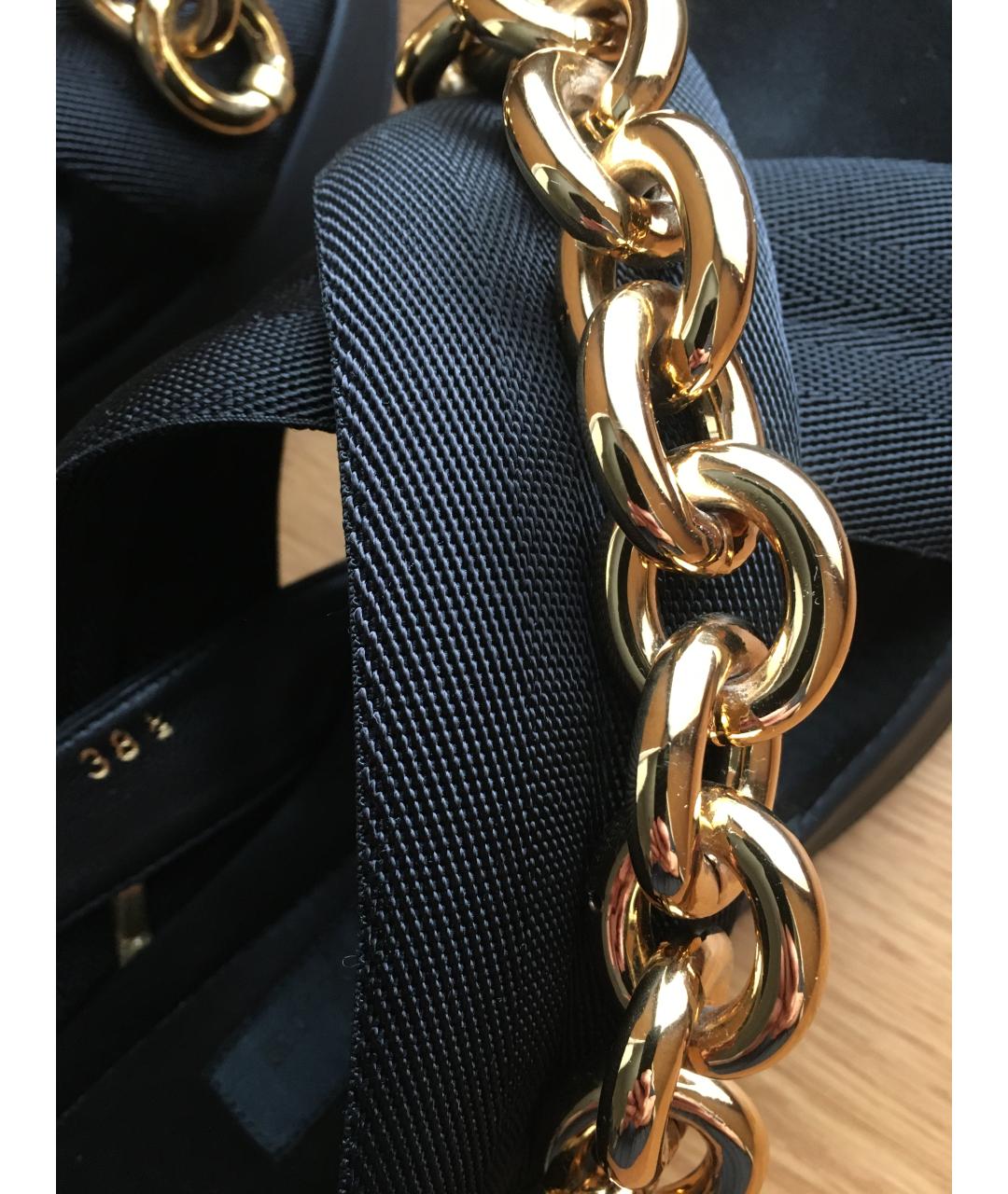 BURBERRY Черные текстильные сандалии, фото 8