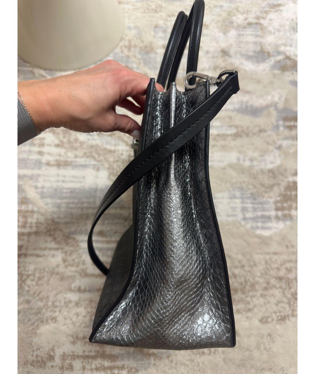 MICHAEL KORS Черная кожаная сумка с короткими ручками, фото 5