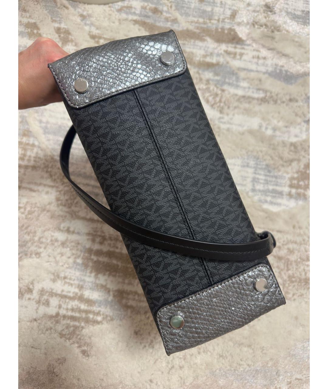 MICHAEL KORS Черная кожаная сумка с короткими ручками, фото 6