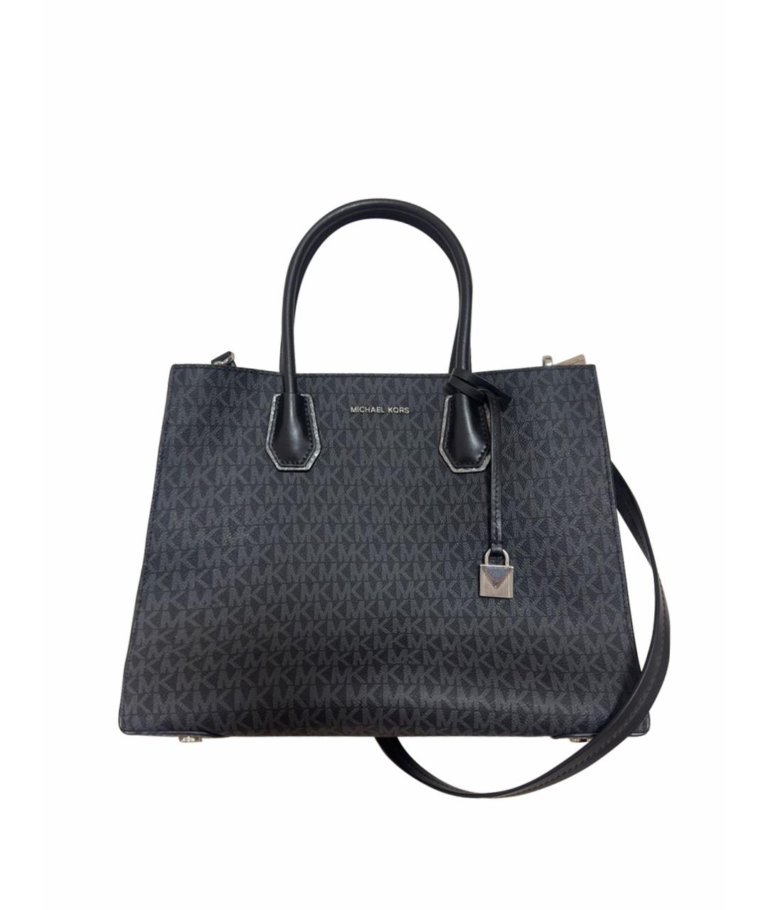 MICHAEL KORS Черная кожаная сумка с короткими ручками, фото 1