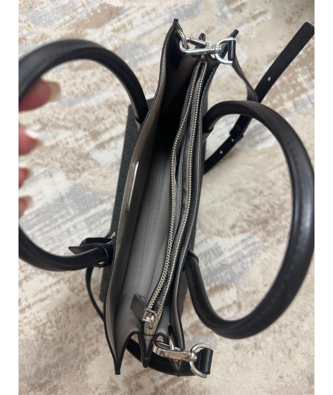 MICHAEL KORS Черная кожаная сумка с короткими ручками, фото 4