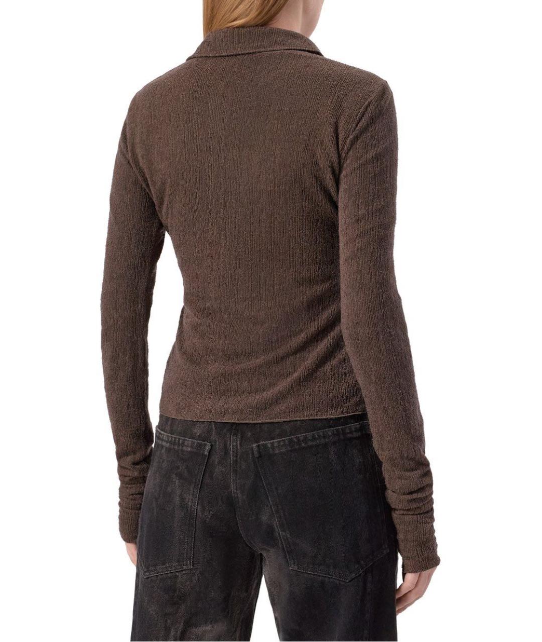 ANN DEMEULEMEESTER Коричневая шерстяная рубашка, фото 3