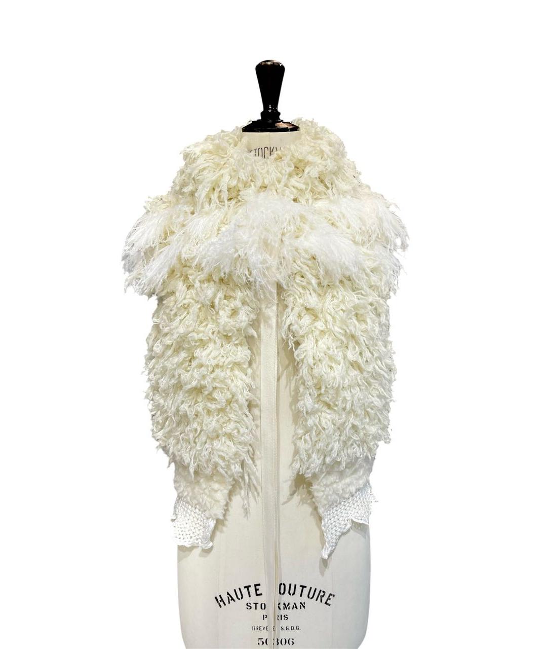 ANN DEMEULEMEESTER Белая шерстяная жилетка, фото 2