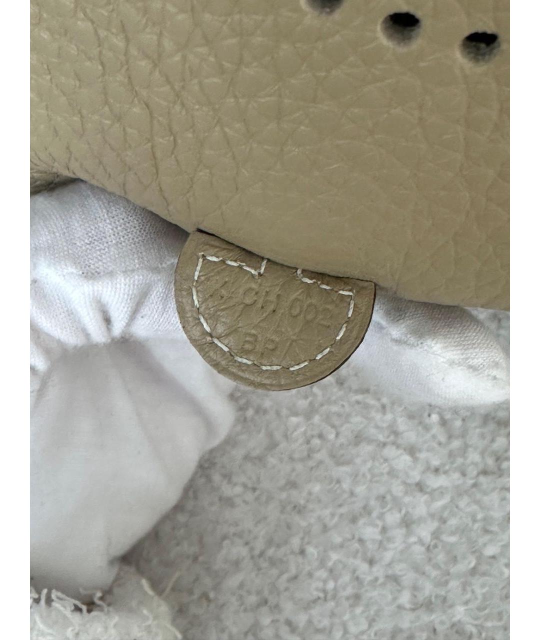 HERMES Бежевая кожаная сумка через плечо, фото 3