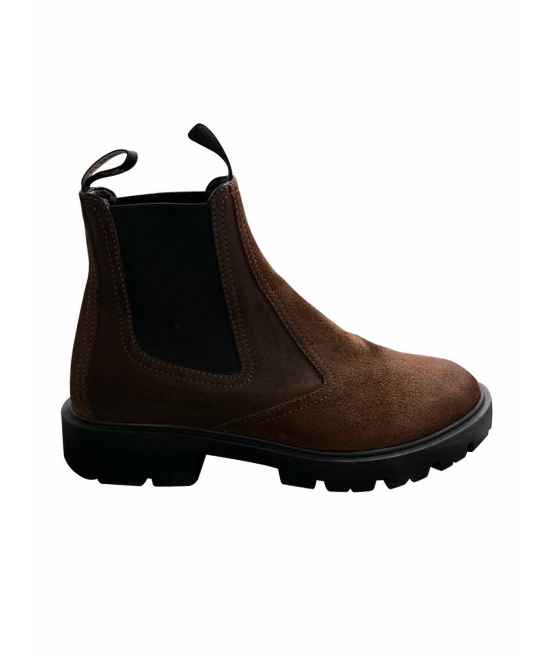 CELINE Коричневые замшевые полусапоги, фото 1