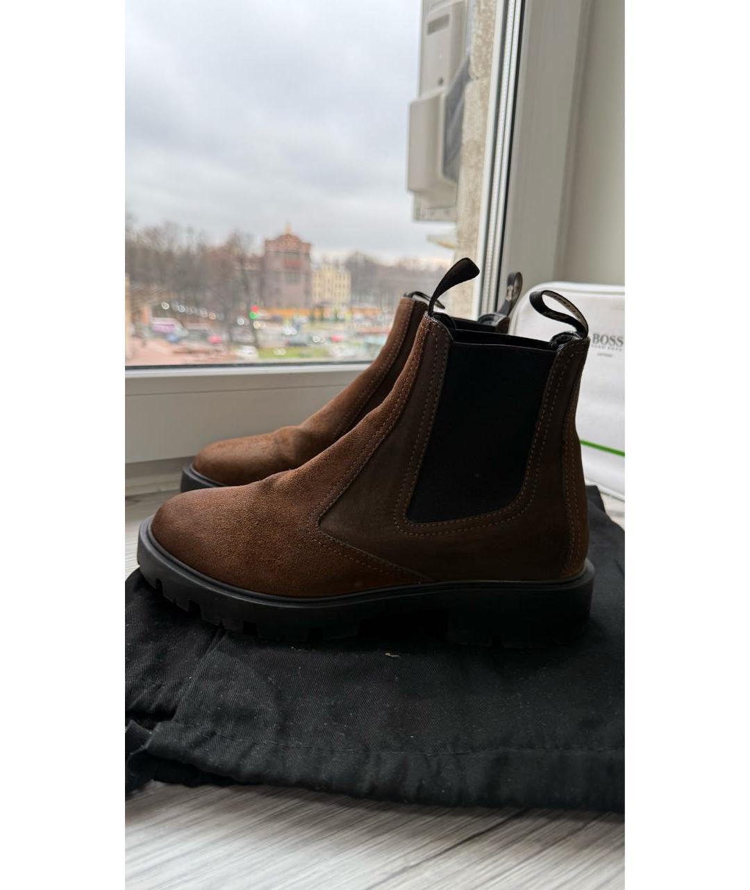 CELINE Коричневые замшевые полусапоги, фото 5