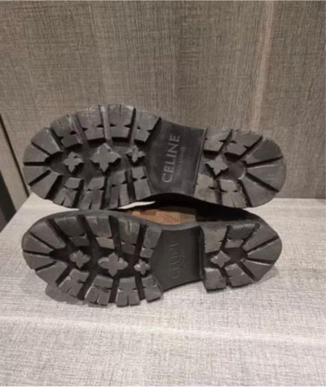 CELINE Коричневые замшевые полусапоги, фото 3