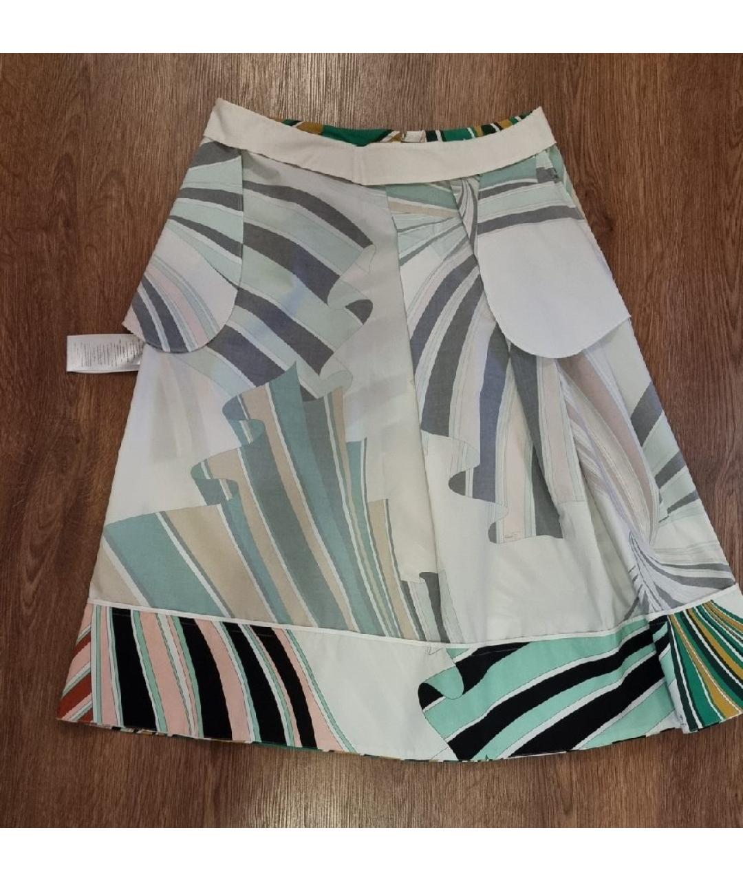 EMILIO PUCCI Мульти хлопковая юбка миди, фото 8