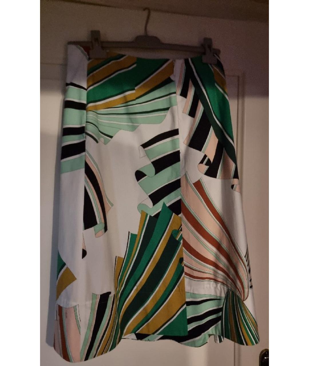 EMILIO PUCCI Мульти хлопковая юбка миди, фото 6